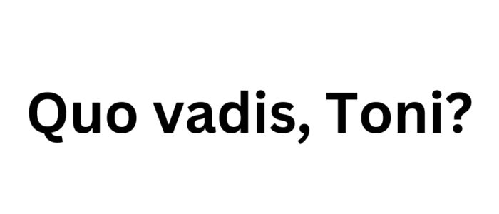 Iz zbirke pjesama: Quo Vadis, Toni?